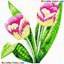 Flowers and Tree 1330 Embroidery Design