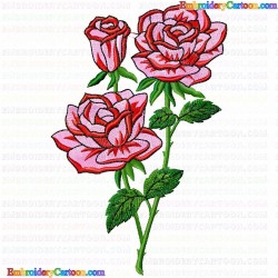 Flowers and Tree 1340 Embroidery Design