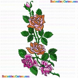 Flowers and Tree 1342 Embroidery Design