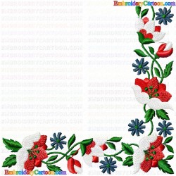 Flowers and Tree 1354 Embroidery Design