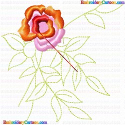 Flowers and Tree 1361 Embroidery Design