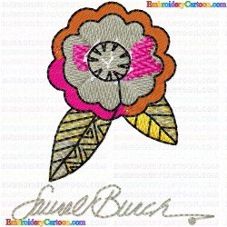 Flowers and Tree 1368 Embroidery Design