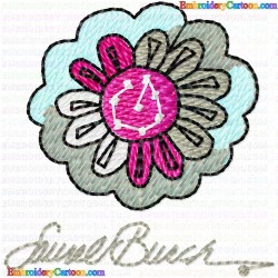 Flowers and Tree 1383 Embroidery Design