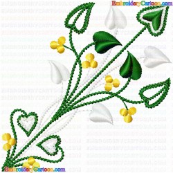 Flowers and Tree 1399 Embroidery Design