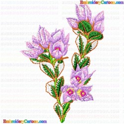 Flowers and Tree 1441 Embroidery Design