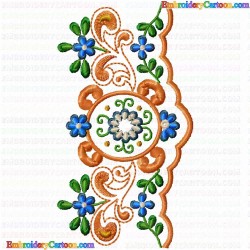 Flowers and Tree 144 Embroidery Design