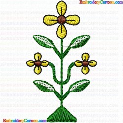 Flowers and Tree 1481 Embroidery Design