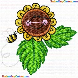 Flowers and Tree 1505 Embroidery Design