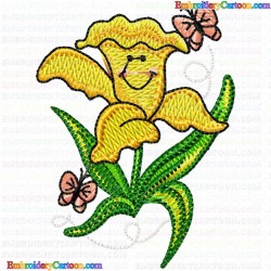 Flowers and Tree 1506 Embroidery Design