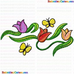 Flowers and Tree 1512 Embroidery Design