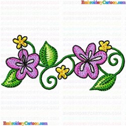 Flowers and Tree 1516 Embroidery Design