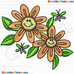 Flowers and Tree 1517 Embroidery Design