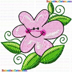 Flowers and Tree 1520 Embroidery Design