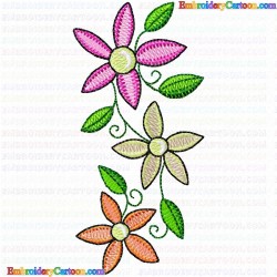 Flowers and Tree 1536 Embroidery Design