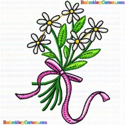 Flowers and Tree 1542 Embroidery Design