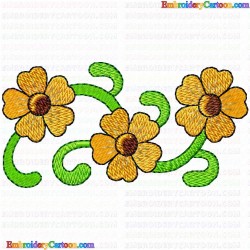 Flowers and Tree 1559 Embroidery Design