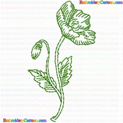 Flowers and Tree 1562 Embroidery Design