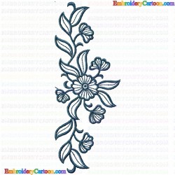 Flowers and Tree 1564 Embroidery Design