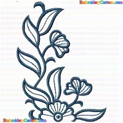 Flowers and Tree 1565 Embroidery Design