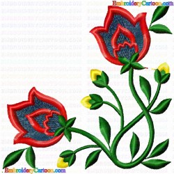 Flowers and Tree 1566 Embroidery Design