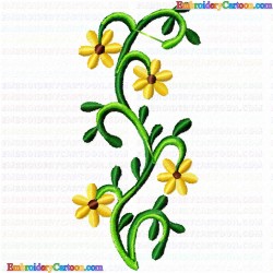 Flowers and Tree 1609 Embroidery Design