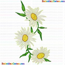 Flowers and Tree 1619 Embroidery Design