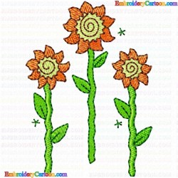 Flowers and Tree 1625 Embroidery Design