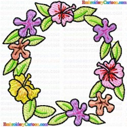 Flowers and Tree 1634 Embroidery Design