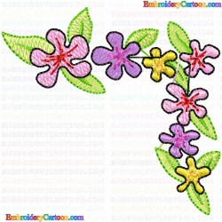 Flowers and Tree 1635 Embroidery Design