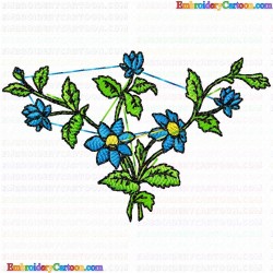 Flowers and Tree 1639 Embroidery Design