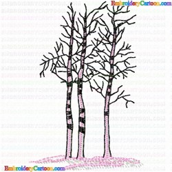 Flowers and Tree 1676 Embroidery Design