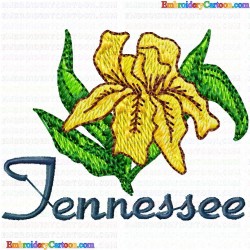 Flowers and Tree 1729 Embroidery Design