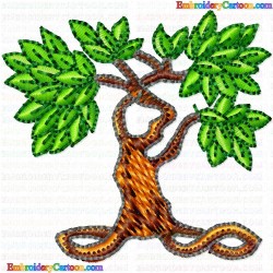 Flowers and Tree 1745 Embroidery Design