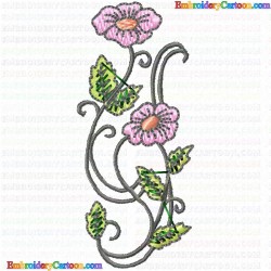 Flowers and Tree 1747 Embroidery Design