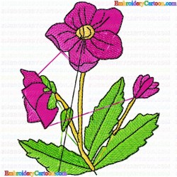 Flowers and Tree 1751 Embroidery Design