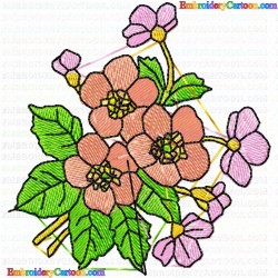 Flowers and Tree 1754 Embroidery Design