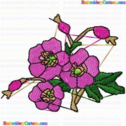 Flowers and Tree 1755 Embroidery Design