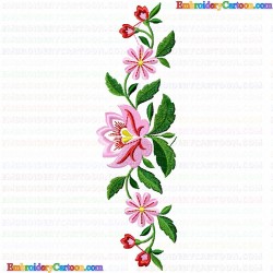 Flowers and Tree 1758 Embroidery Design