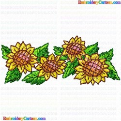 Flowers and Tree 1761 Embroidery Design