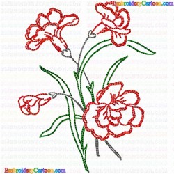 Flowers and Tree 1763 Embroidery Design