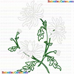 Flowers and Tree 1764 Embroidery Design