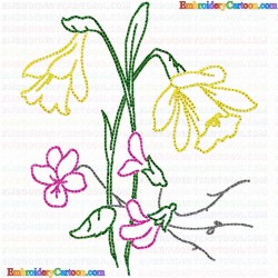 Flowers and Tree 1765 Embroidery Design