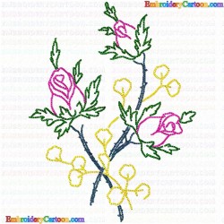 Flowers and Tree 1771 Embroidery Design