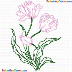 Flowers and Tree 1774 Embroidery Design