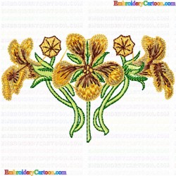 Flowers and Tree 1781 Embroidery Design