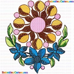 Flowers and Tree 1793 Embroidery Design