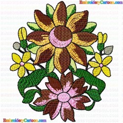 Flowers and Tree 1794 Embroidery Design