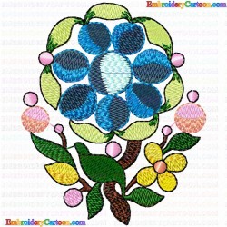 Flowers and Tree 1796 Embroidery Design