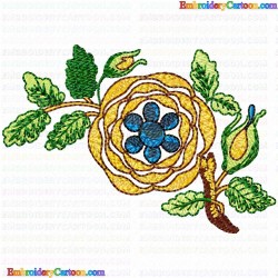 Flowers and Tree 1797 Embroidery Design