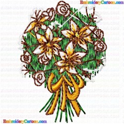 Flowers and Tree 1829 Embroidery Design